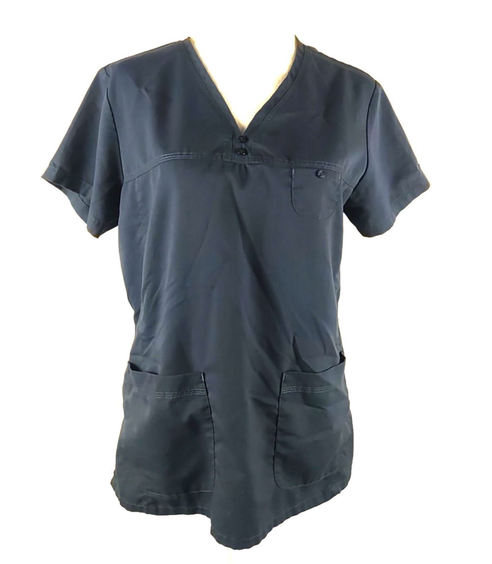 Grey's Anatomy Women's Scrub Top Size Medium Gray polyester Blend Medical